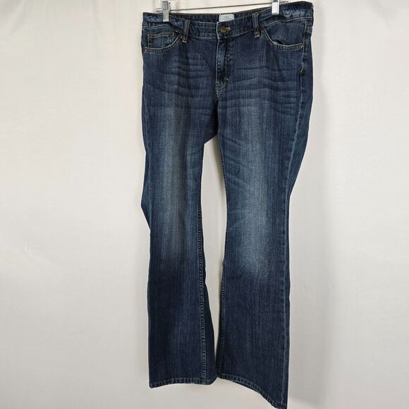 H&M L.O.G.G. Jeans Women's 33 Boot Cut High-Rise Blue Dark Wash - Picture 16 of 16